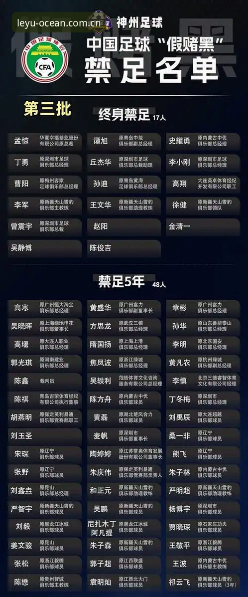 足协第三批禁足名单事件详解：在乐鱼体育平台回顾中国足球反腐风暴